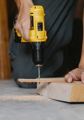 yellow cordless drill
